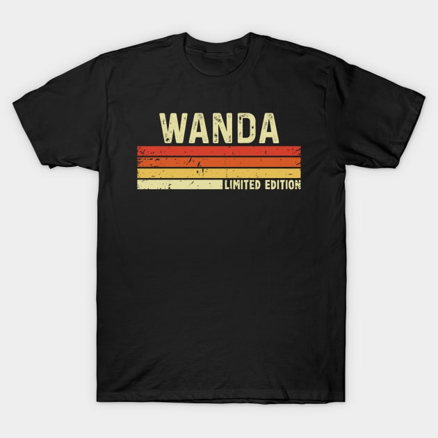 Wanda Name Vintage Retro Limited Edition Gift T-Shirt by CoolDesignsDz